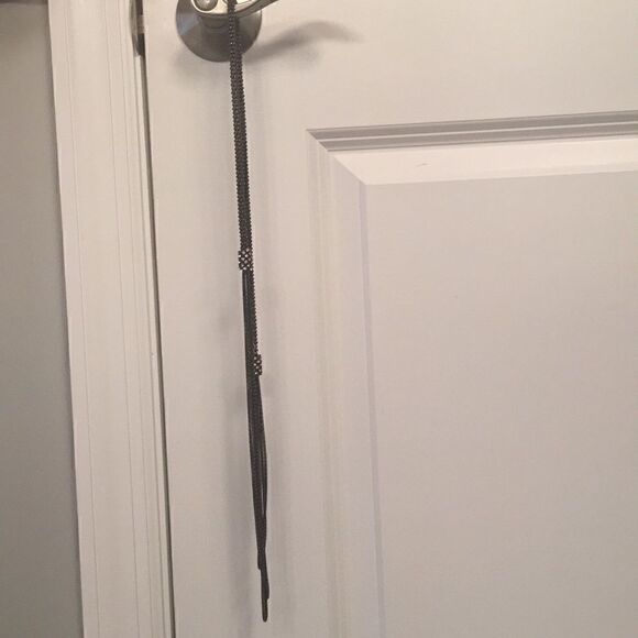 Eggplant chain and crystal necklace - Picture 5 of 5